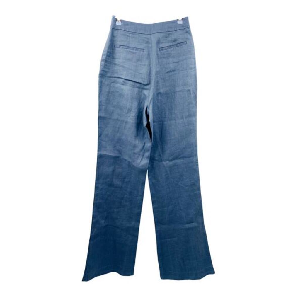 Monday Swimwear Blue Linen Bootcut pants - Picture 4 of 6